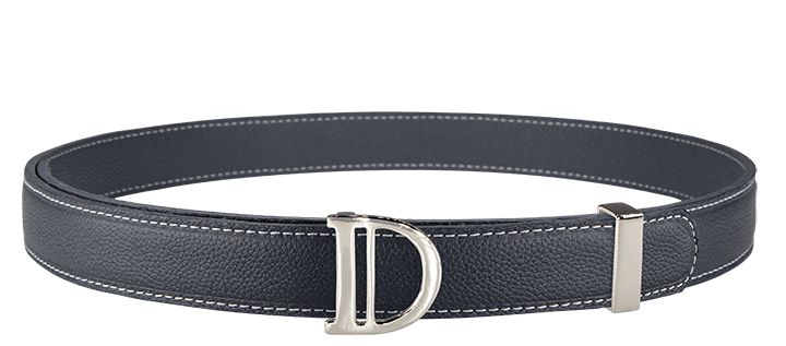 Ocean Blue Leather Belt with DI Silver Buckle
