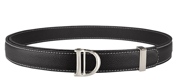 Signature Black Leather Belt with DI Silver Buckle